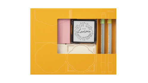 MIDORI 70th Limited Edition Paintable Stamp Kit Lemon