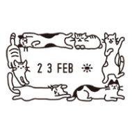 Paintable Stamp Rotating Date Cat