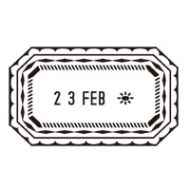 Paintable Stamp Rotating Date Frame