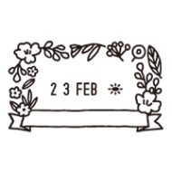 Paintable Stamp Rotating Date Flower