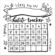 Paintable Stamp Pre-Inked Habit Tracker