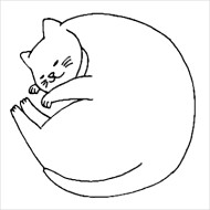 Paintable Stamp Pre-Inked Cat