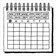 Paintable Stamp Pre-Inked Calendar