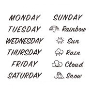 Paintable Stamp Rotating Design Days of the Week and Weather