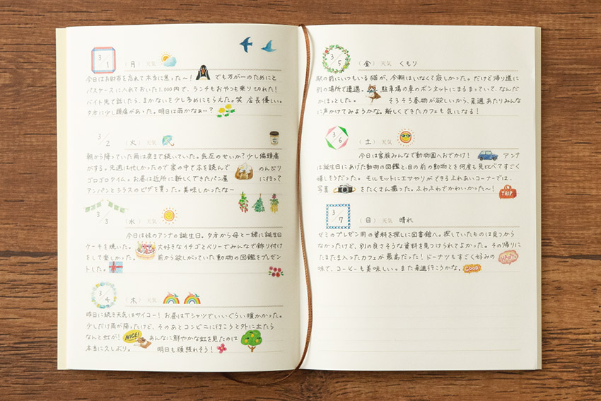 Midori Daily Stickers for Diary - Motif