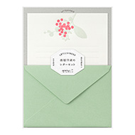 Letter Set Letterpress Bouquet Red