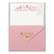 Letter Set Foil-stamped Envelopes Flowers
