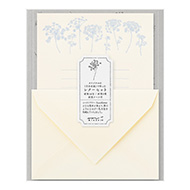 Letter Set Floral-colored Washi Paper White A