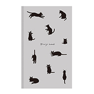 Book Style Diary Cat Gray