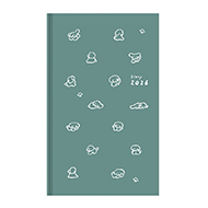 Book Style Diary Dog Blue-Green