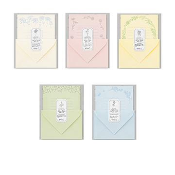 オリジナルの「花色和紙」で作ったレターセット