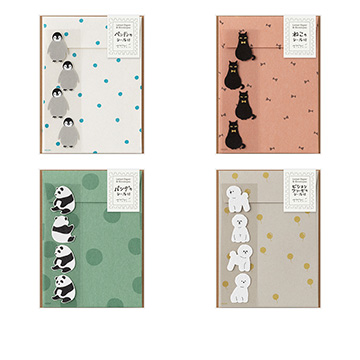 動物シール付 レターセット
