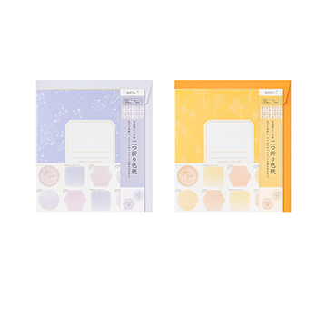 半透明シール付二つ折り色紙