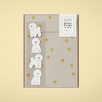 動物シール付 レターセット